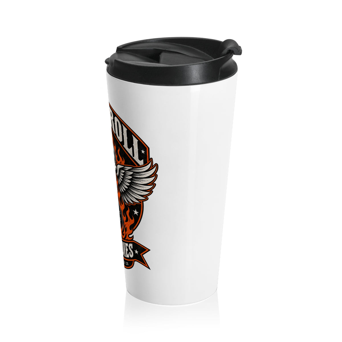 Rock N Roll Never Dies Travel Mug