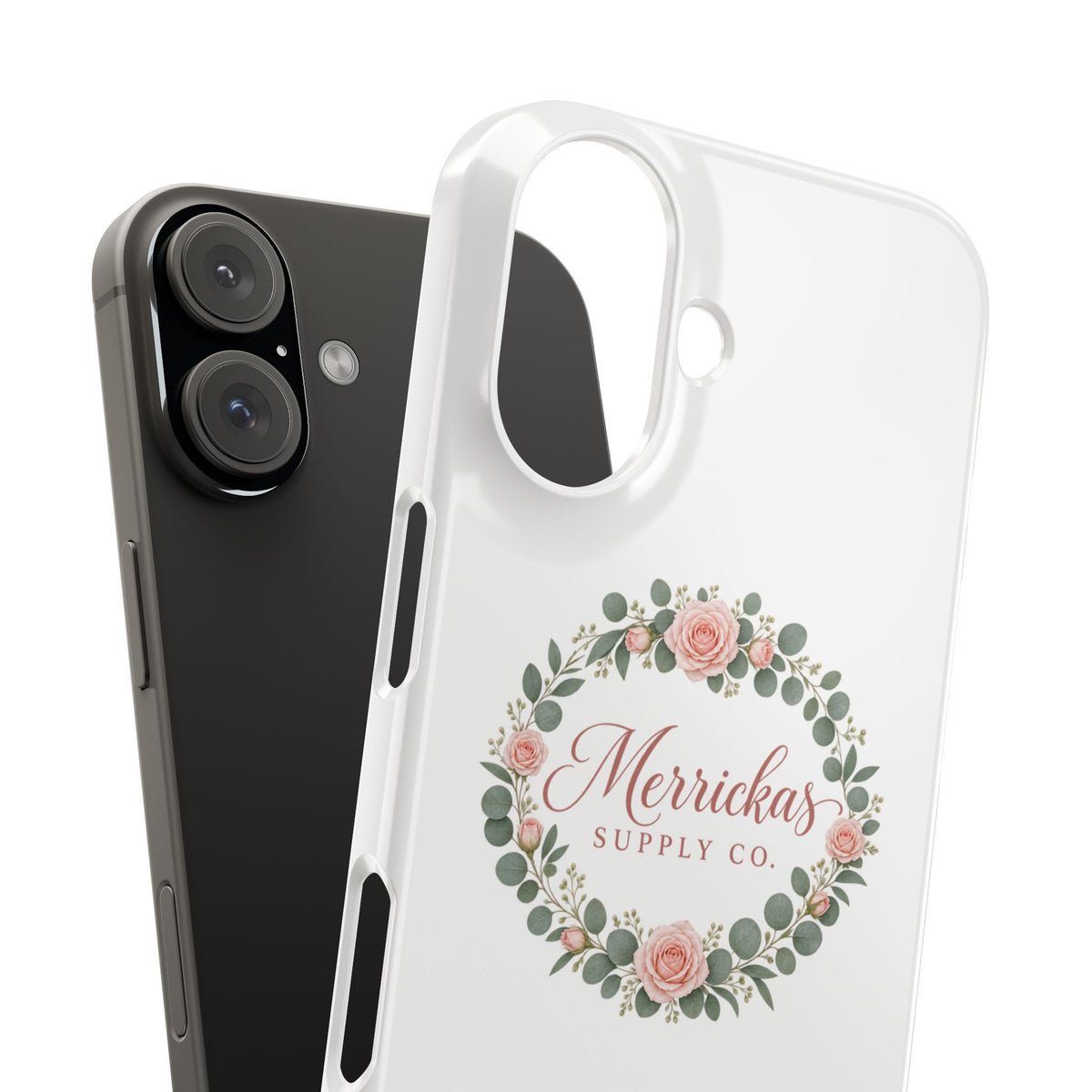 Merrickas Rose Wreath Script Phone Case