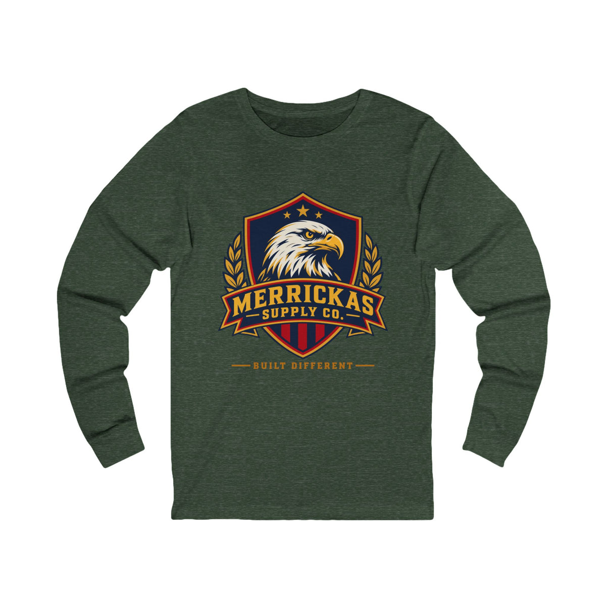 Merrickas Eagle Shield Crest Long Sleeve Tee