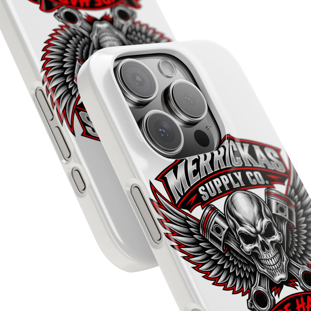 Merrickas Ride Hard Winged Skull Phone Case