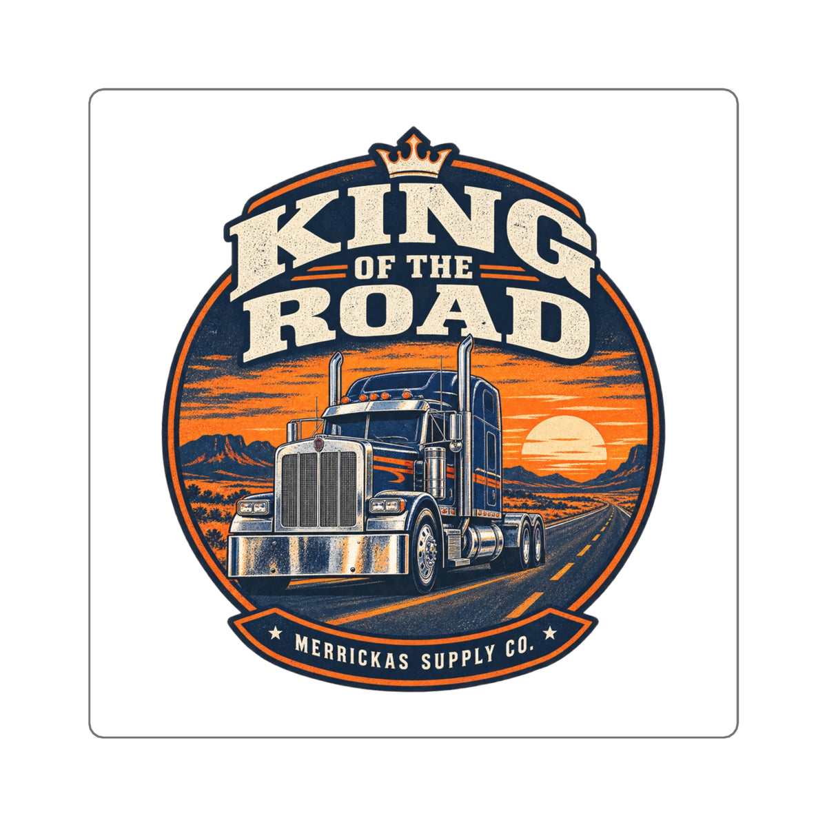 King Of The Road Sticker