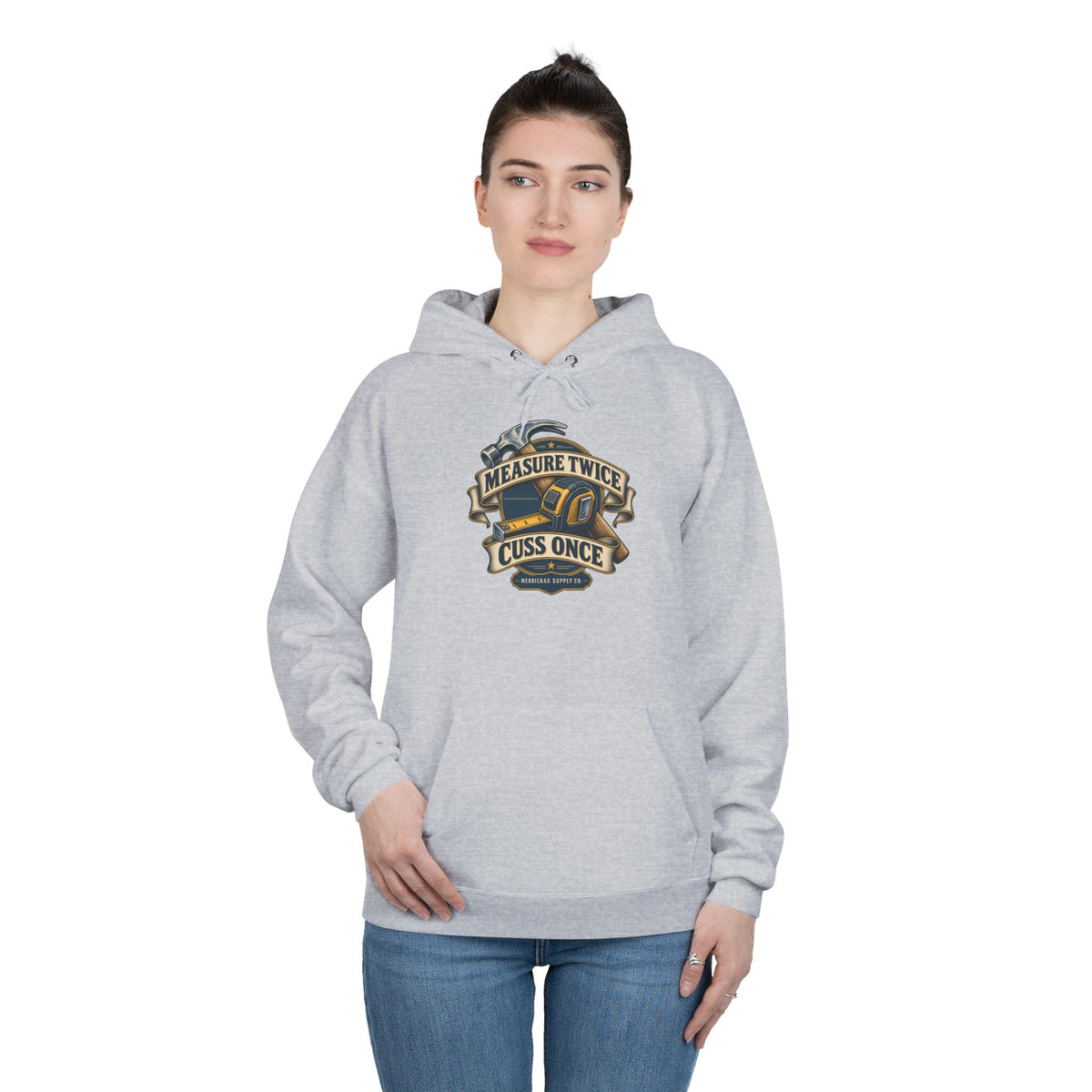 Measure Twice Cuss Once Heavyweight Hoodie
