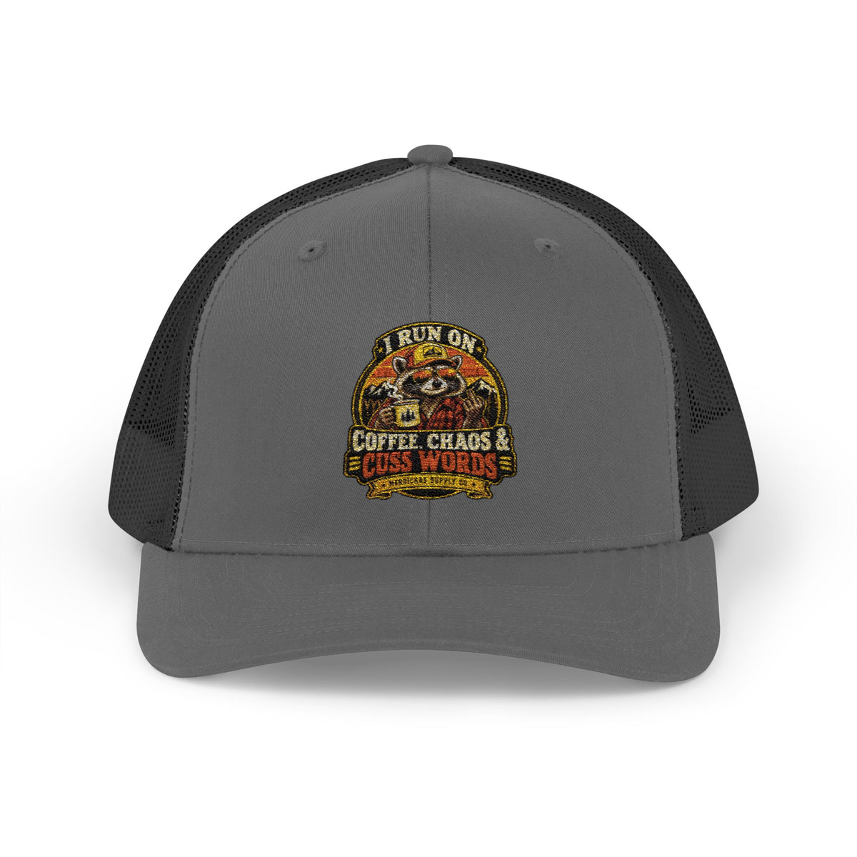 Coffee, Chaos & Cuss Words Snapback Trucker Hat