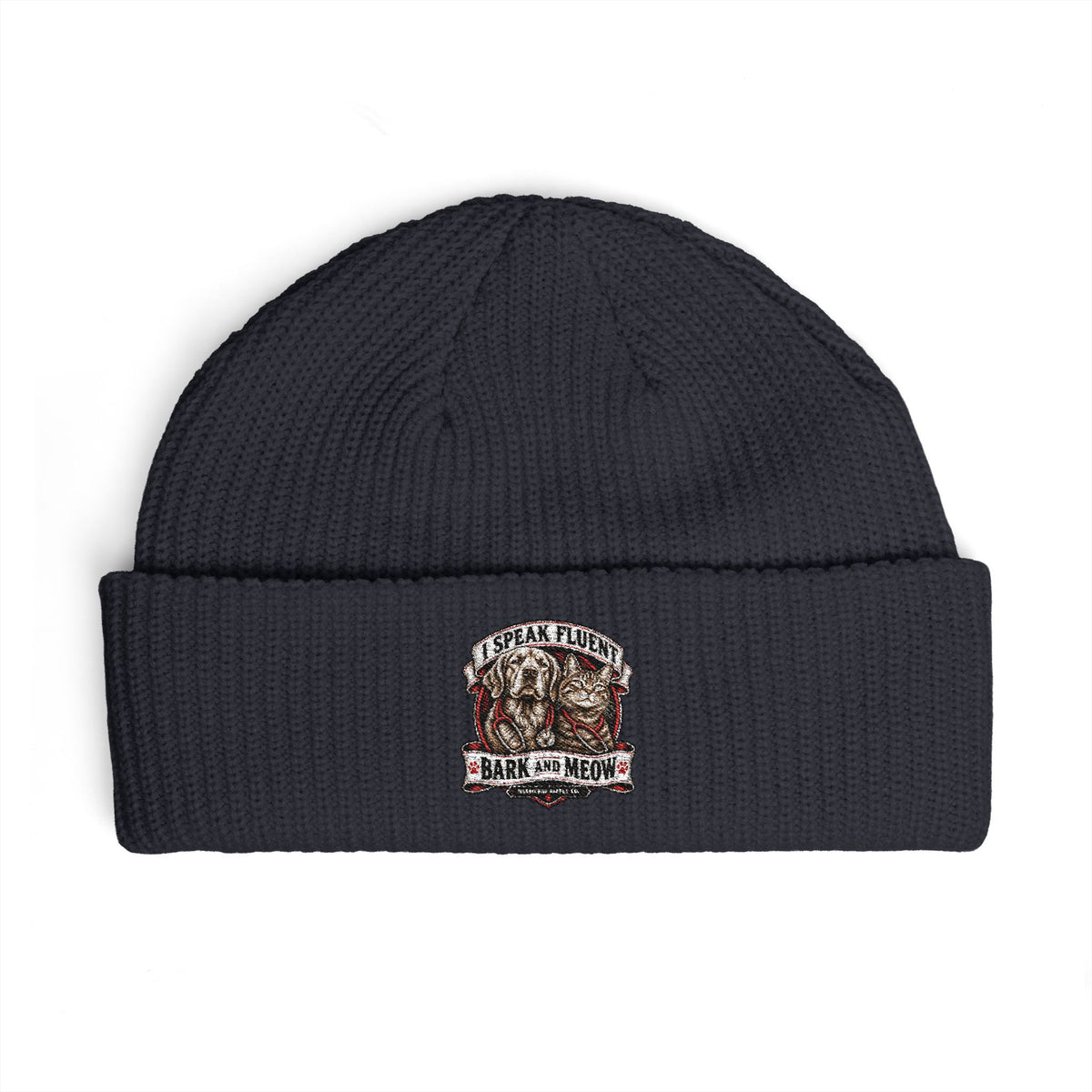 I Speak Fluent Bark And Meow Cuff Beanie