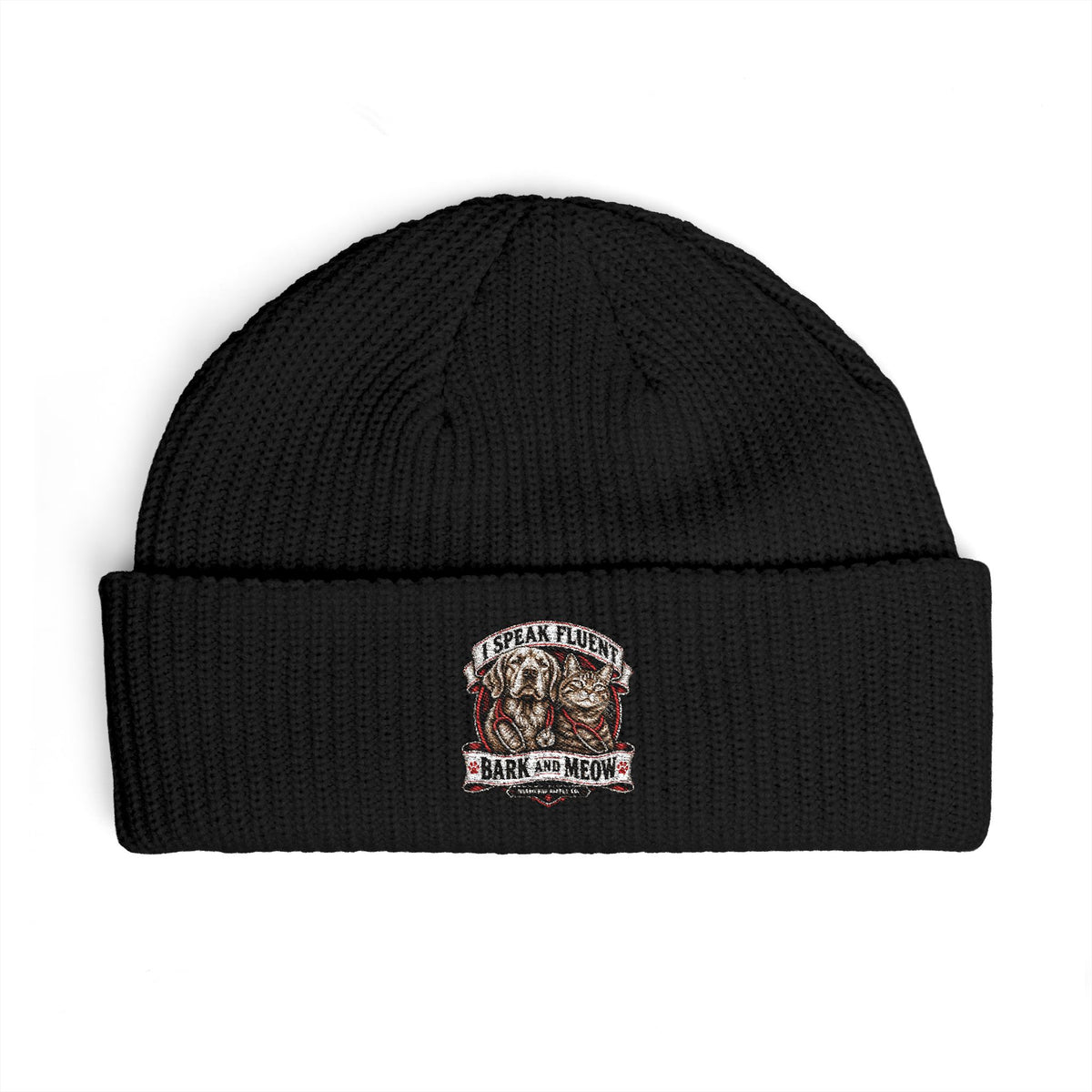 I Speak Fluent Bark And Meow Cuff Beanie