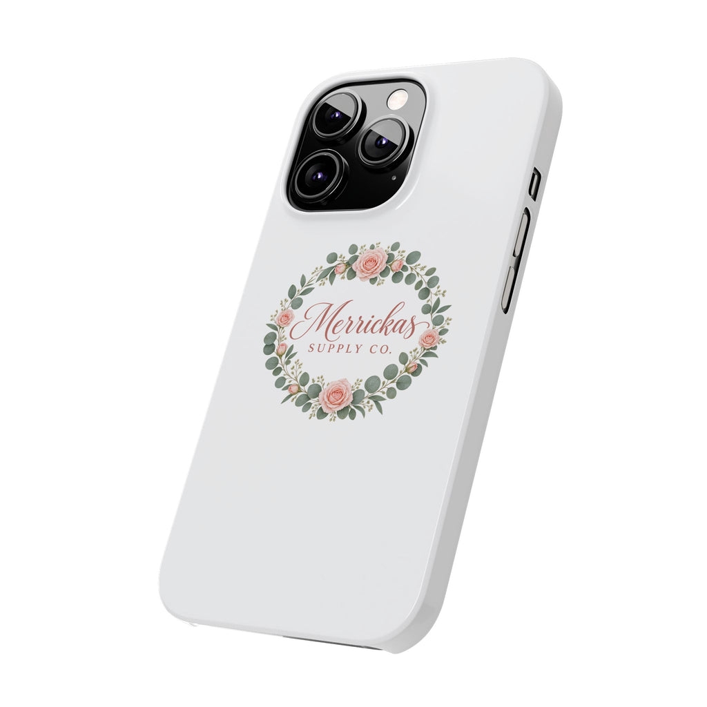 Merrickas Rose Wreath Script Phone Case