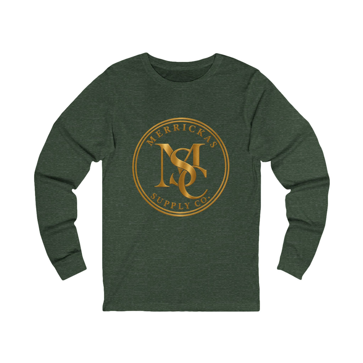 Merrickas Gold MSC Monogram Long Sleeve Tee
