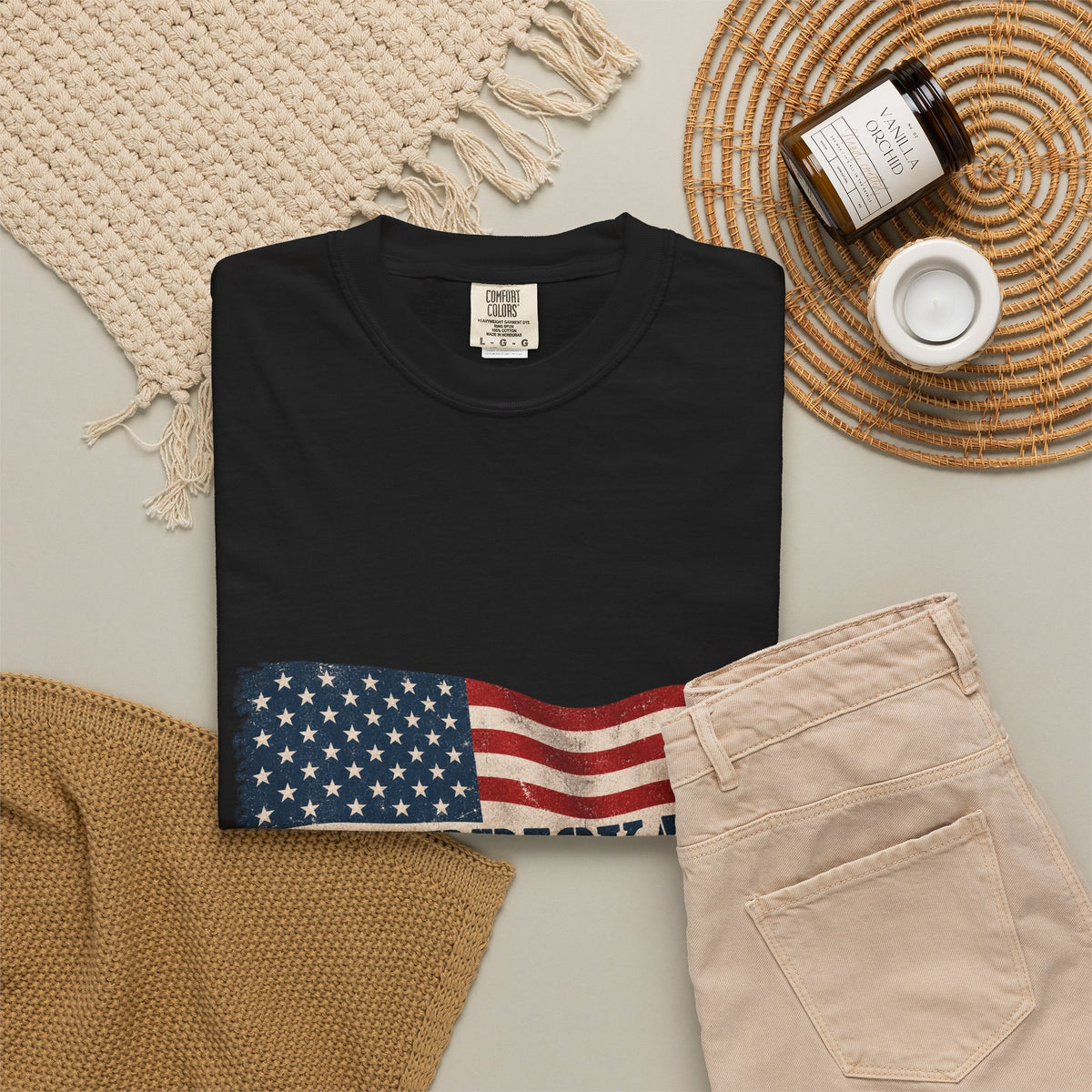 Merrickas Flag Garment-Dyed Tee