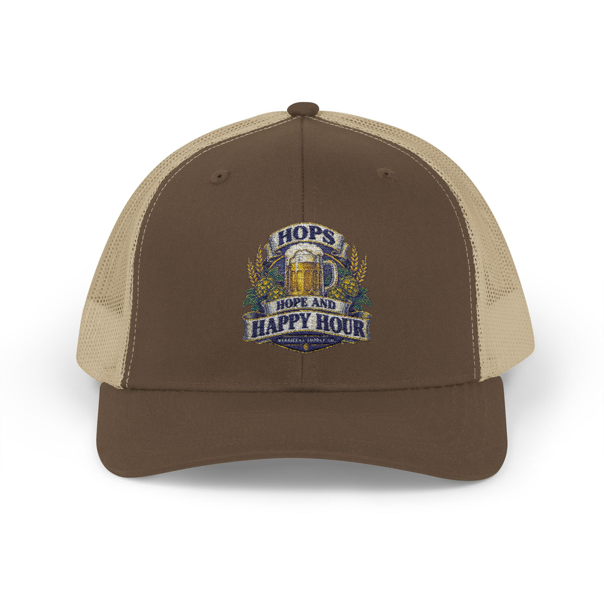 Hops Hope And Happy Hour Snapback Trucker Cap