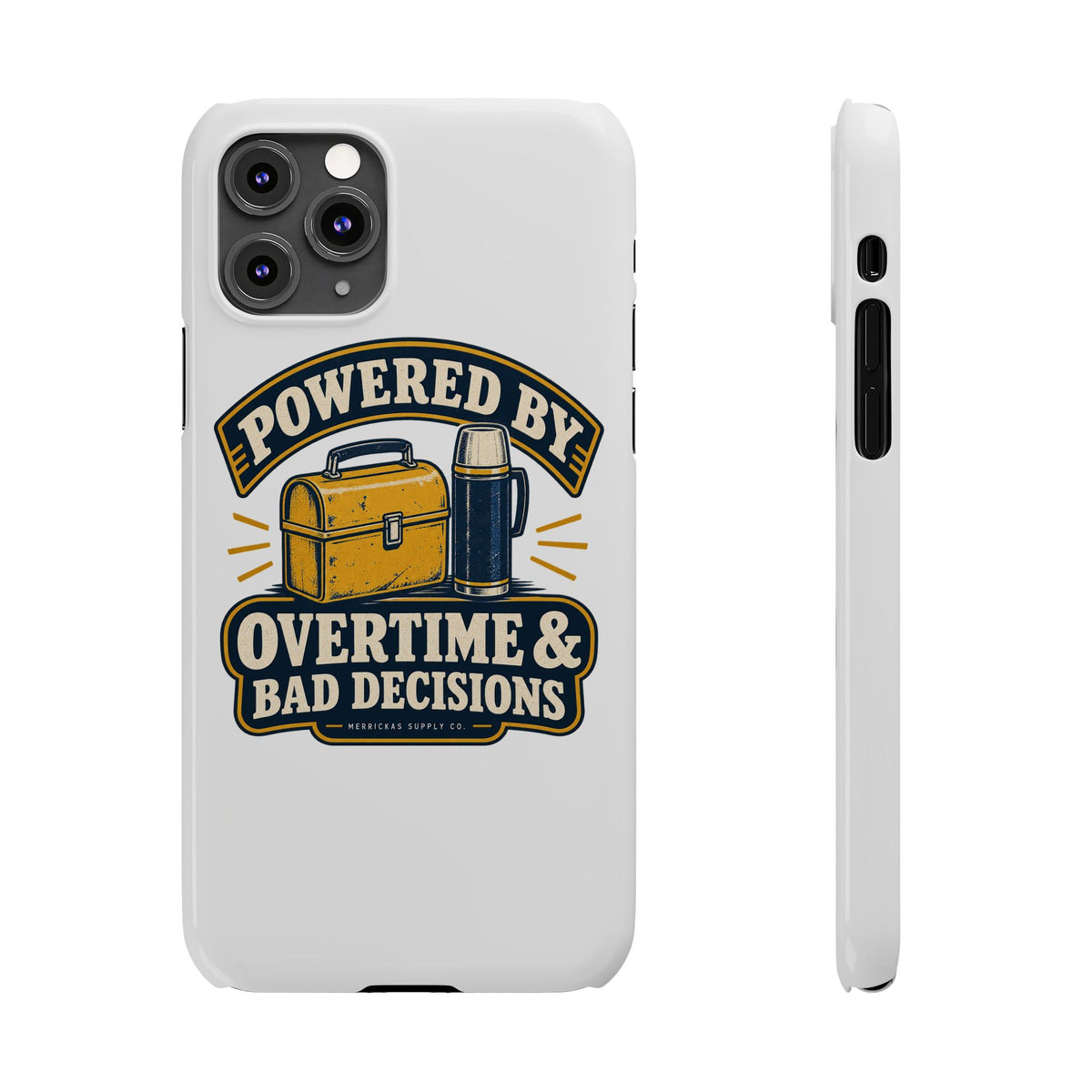 Powered By Overtime & Bad Decisions Phone Case