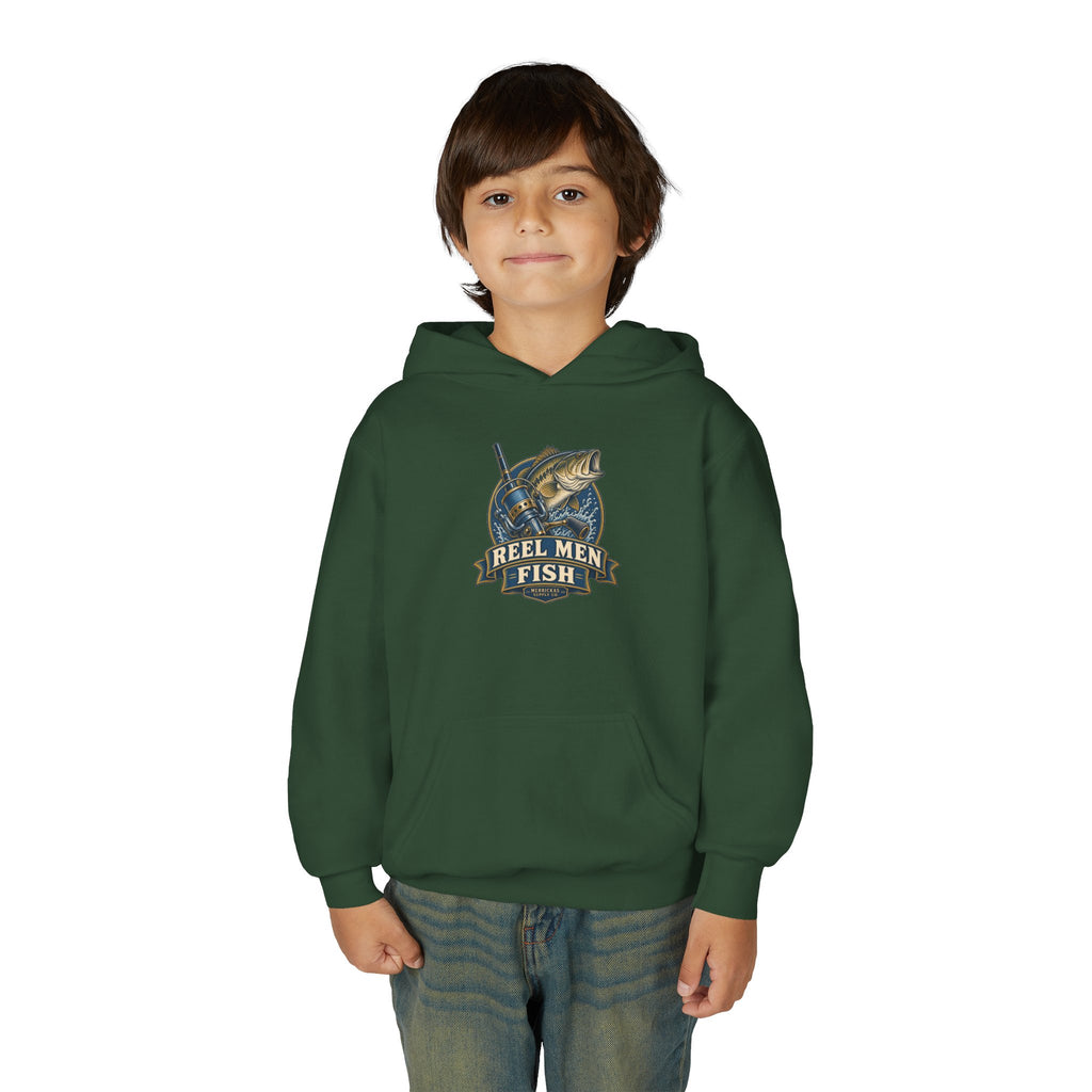 Reel Men Fish Youth Hoodie