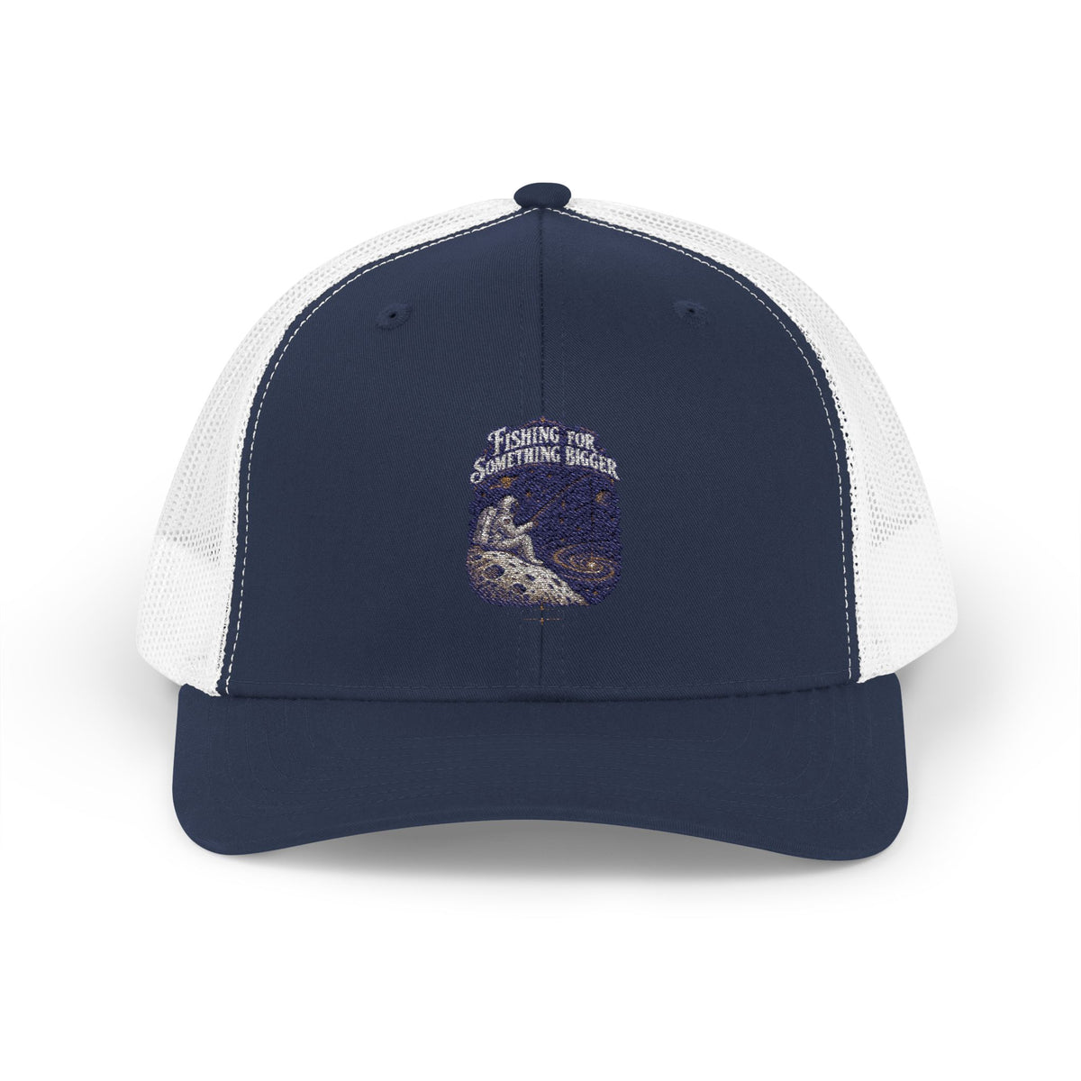 Fishing For Something Bigger Snapback Trucker Cap