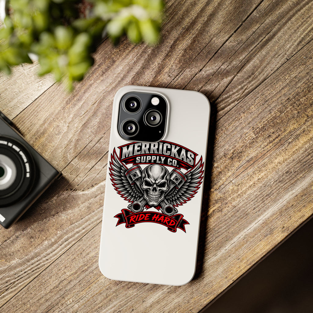 Merrickas Ride Hard Winged Skull Phone Case