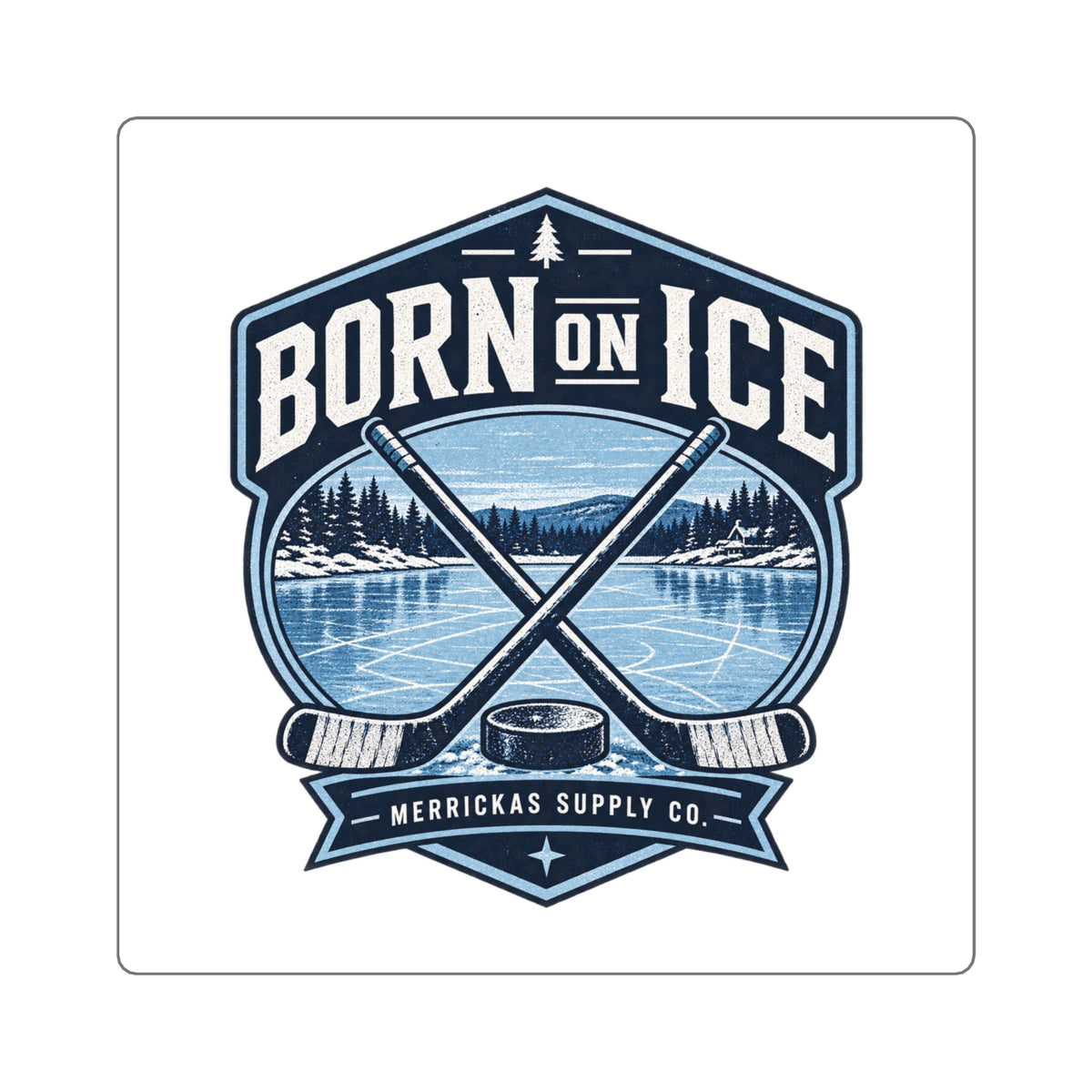 Born On Ice Sticker