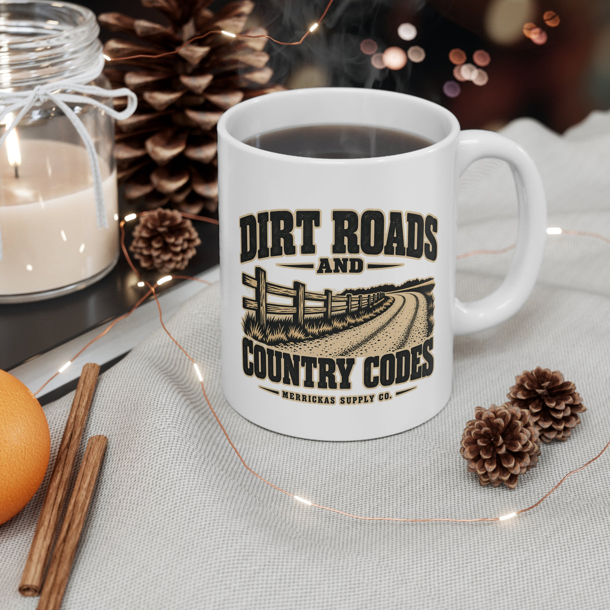 Dirt Roads And Country Codes Coffee Mug 11oz