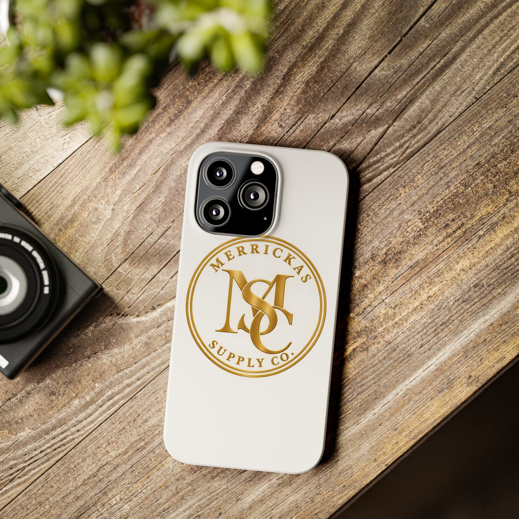 Merrickas Gold MSC Monogram Phone Case