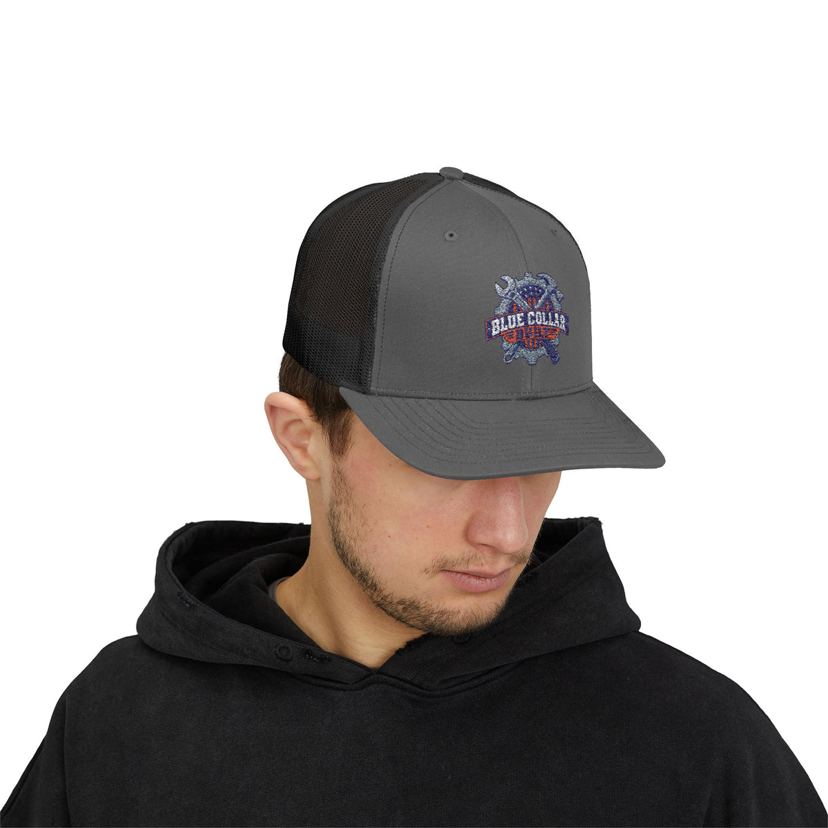 Blue Collar Built Snapback Trucker Hat