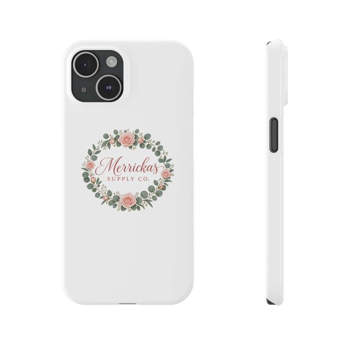 Merrickas Rose Wreath Script Phone Case