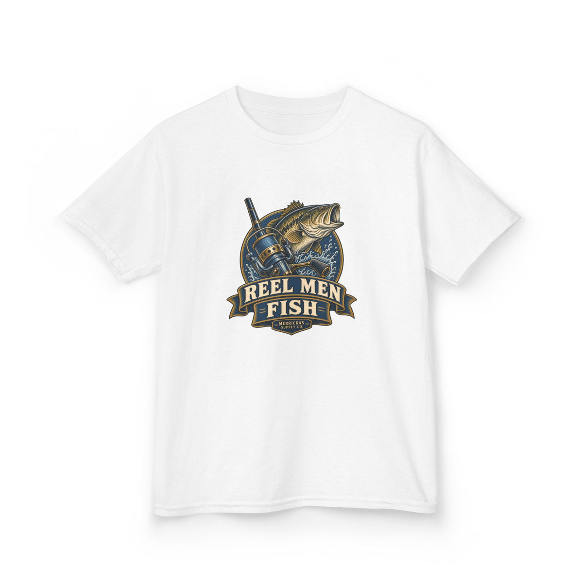 Reel Men Fish Kids Tee