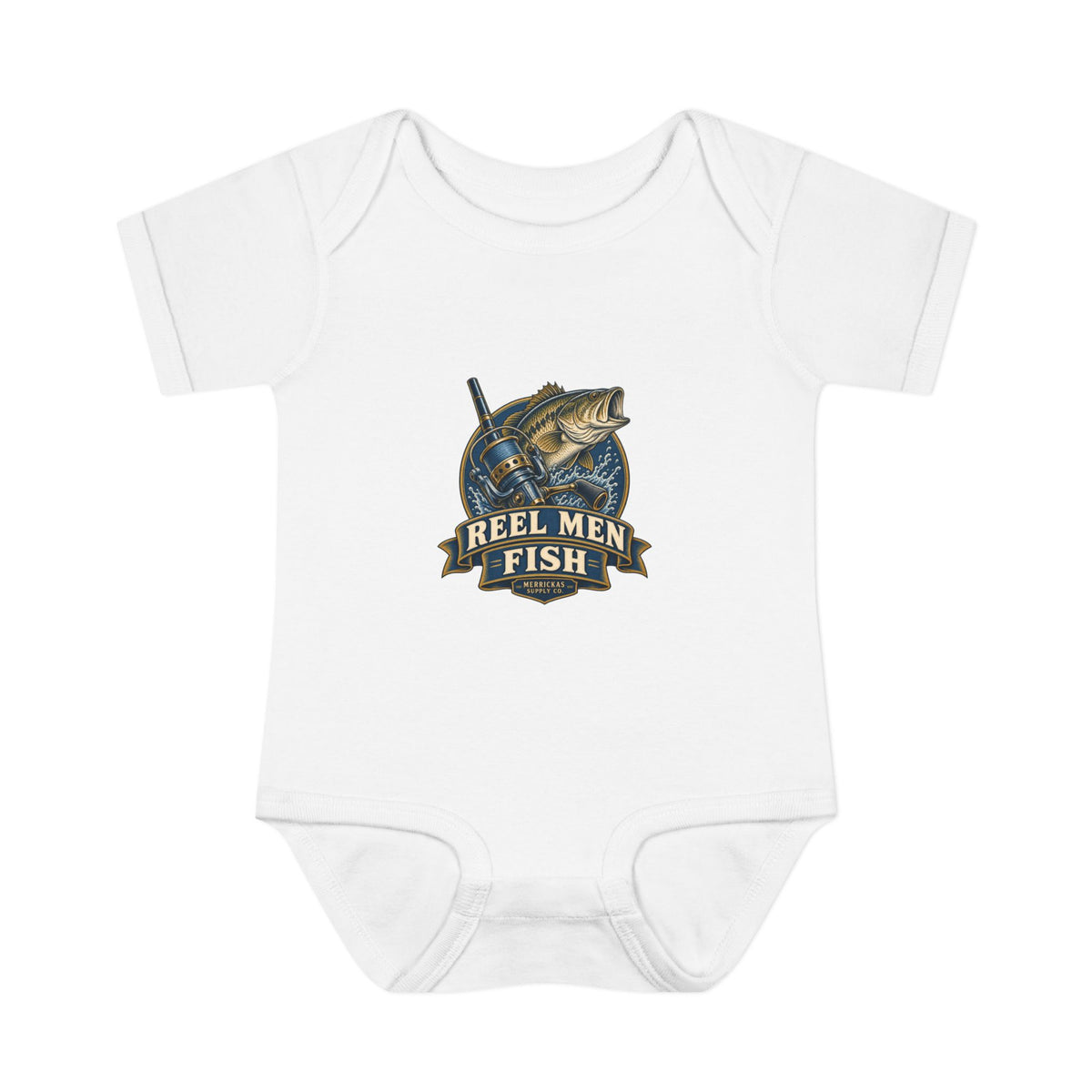 Reel Men Fish Baby Onesie
