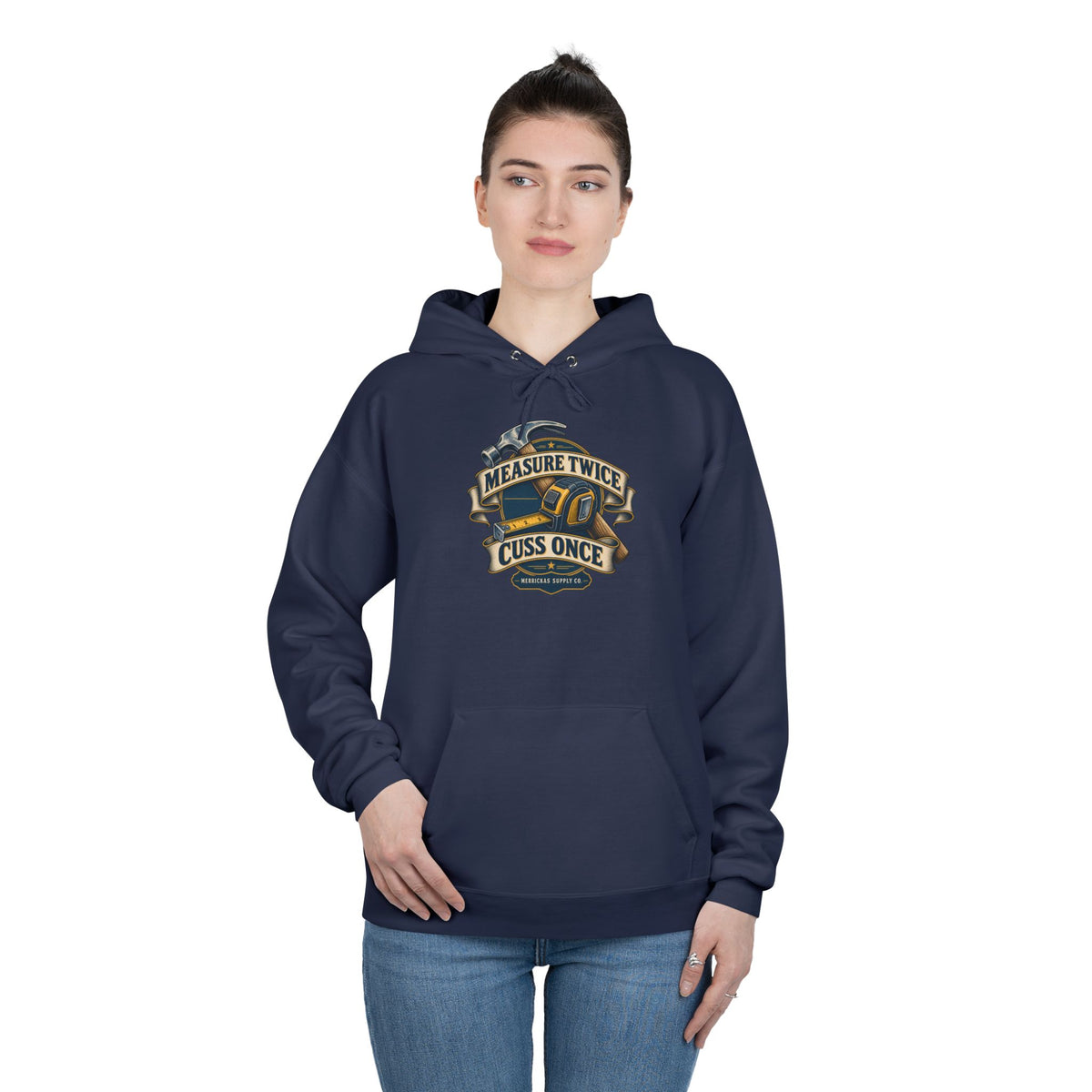 Measure Twice Cuss Once Heavyweight Hoodie