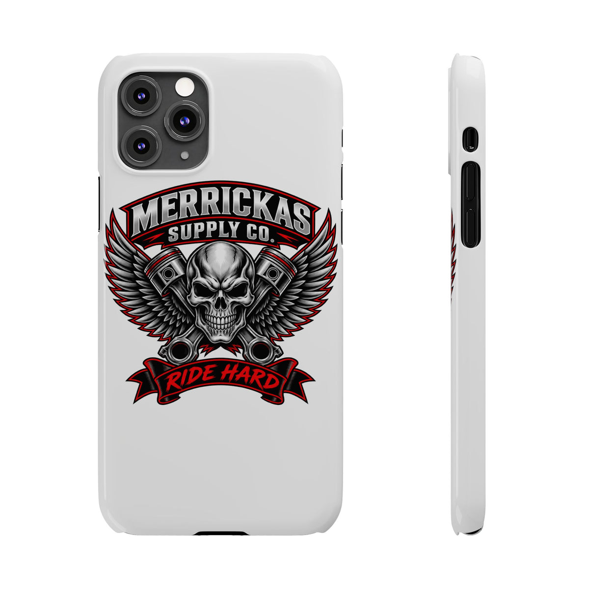 Merrickas Ride Hard Winged Skull Phone Case