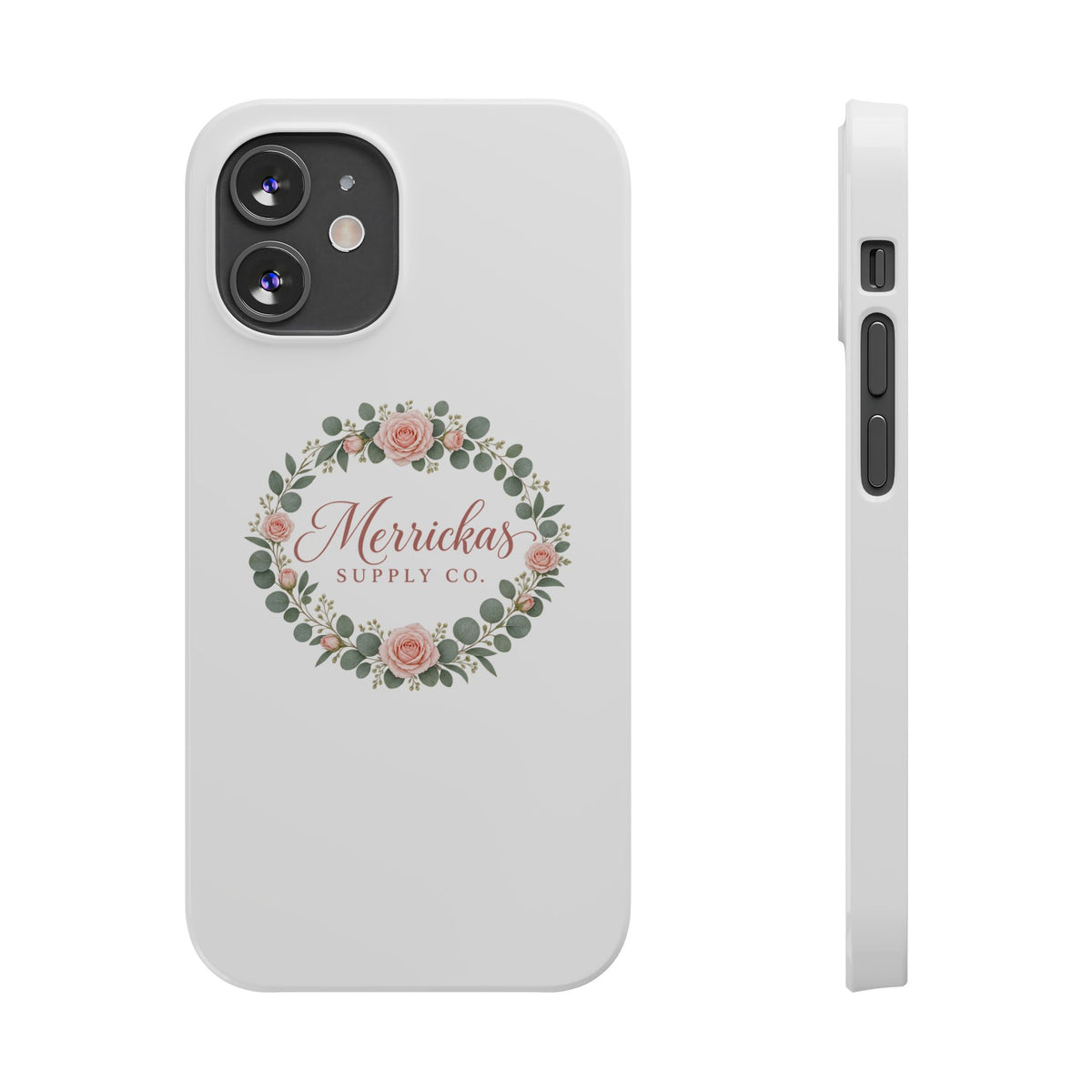 Merrickas Rose Wreath Script Phone Case