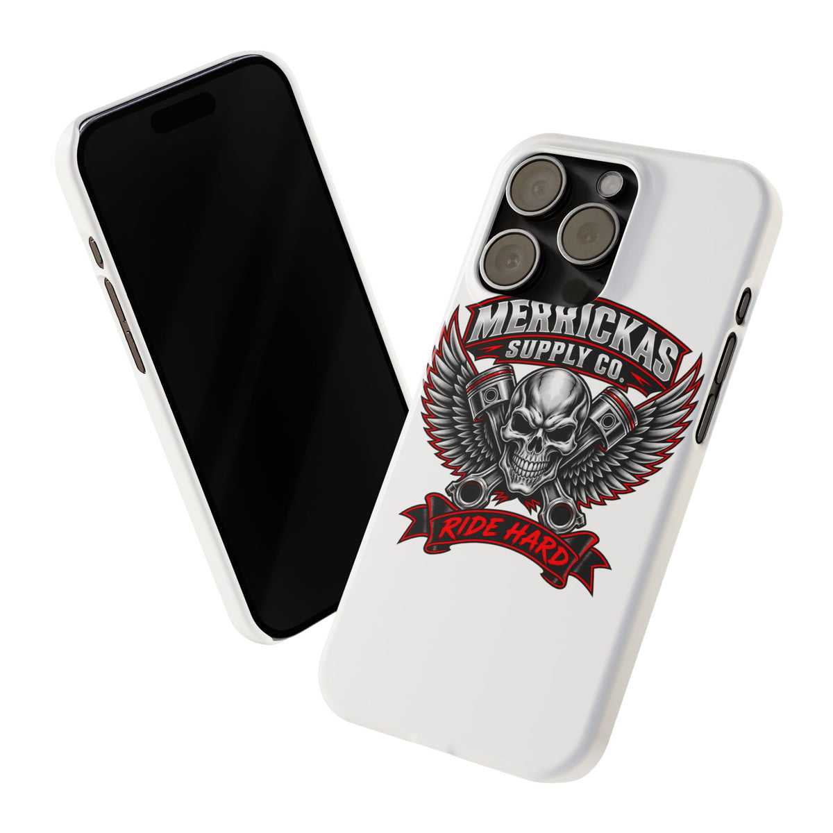 Merrickas Ride Hard Winged Skull Phone Case