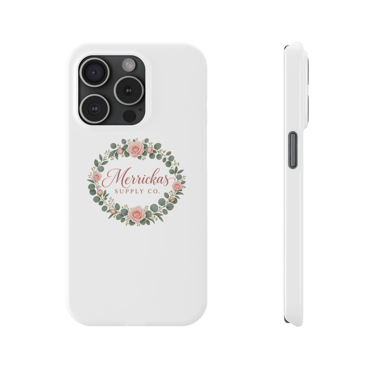 Merrickas Rose Wreath Script Phone Case