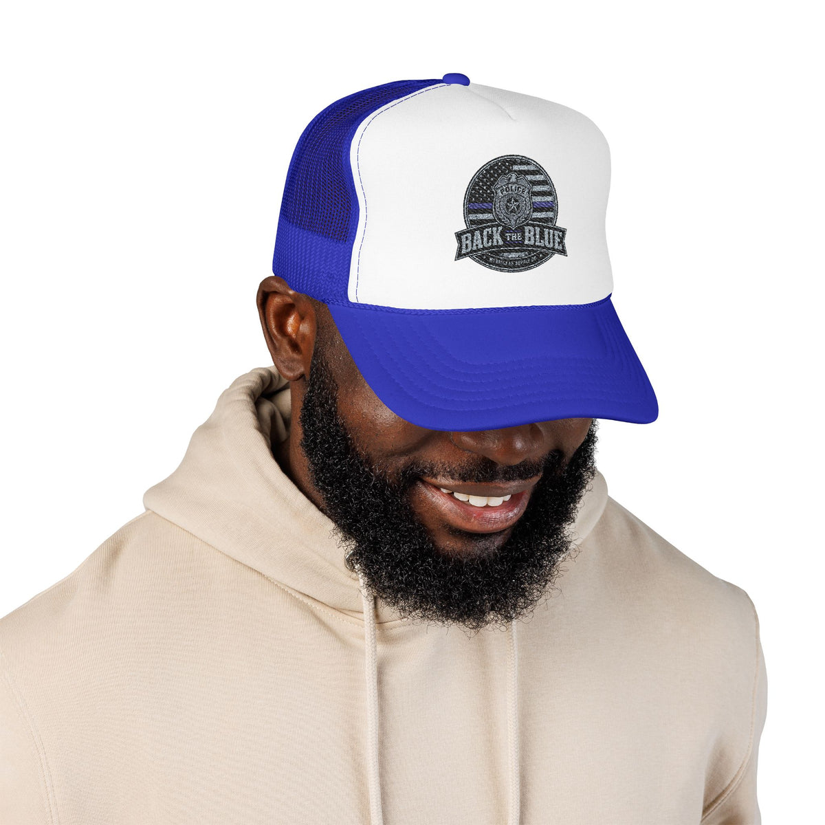 Back The Blue Foam Trucker Hat