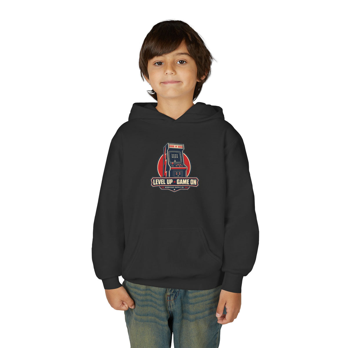 Level Up Game On Youth Hoodie