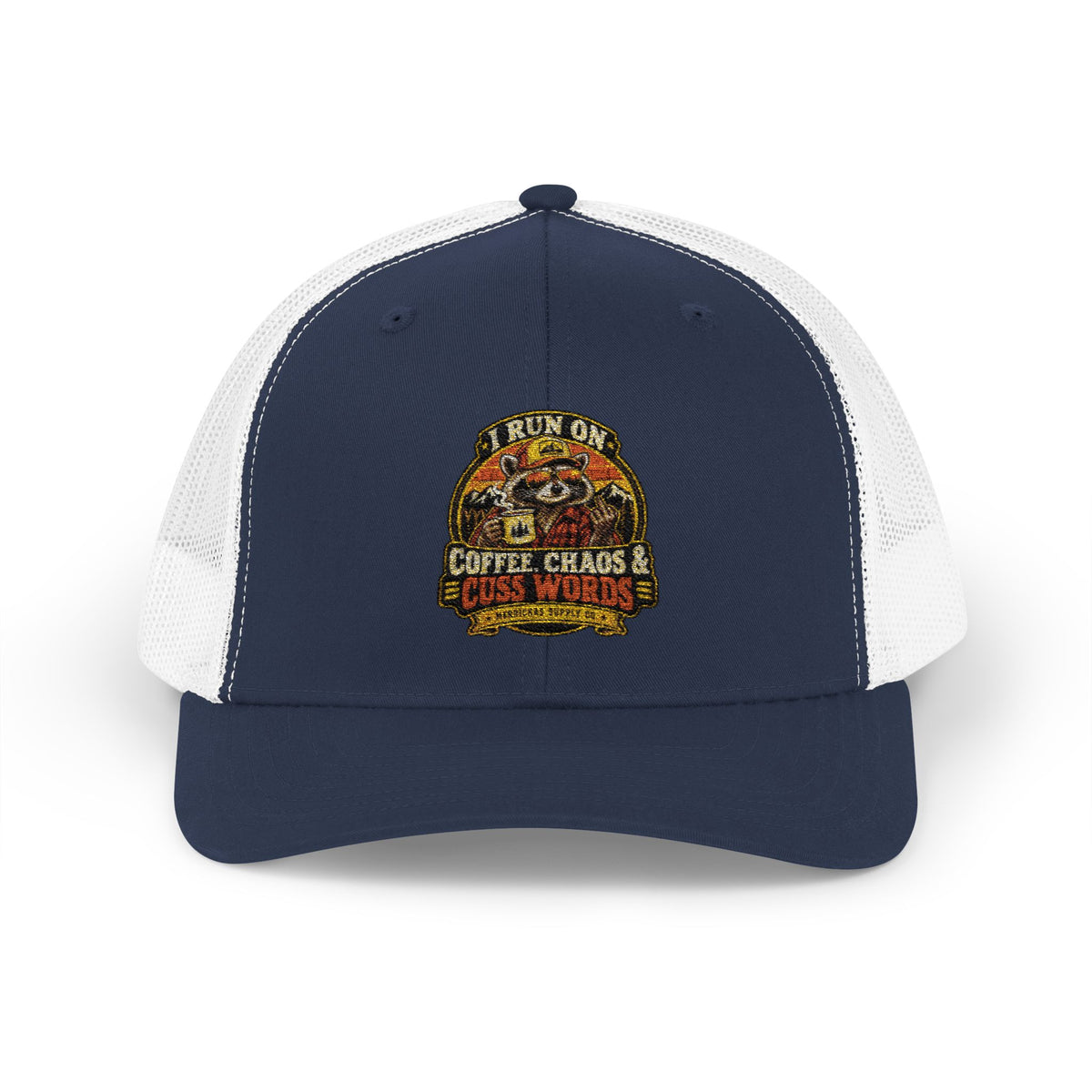 Coffee, Chaos & Cuss Words Snapback Trucker Hat