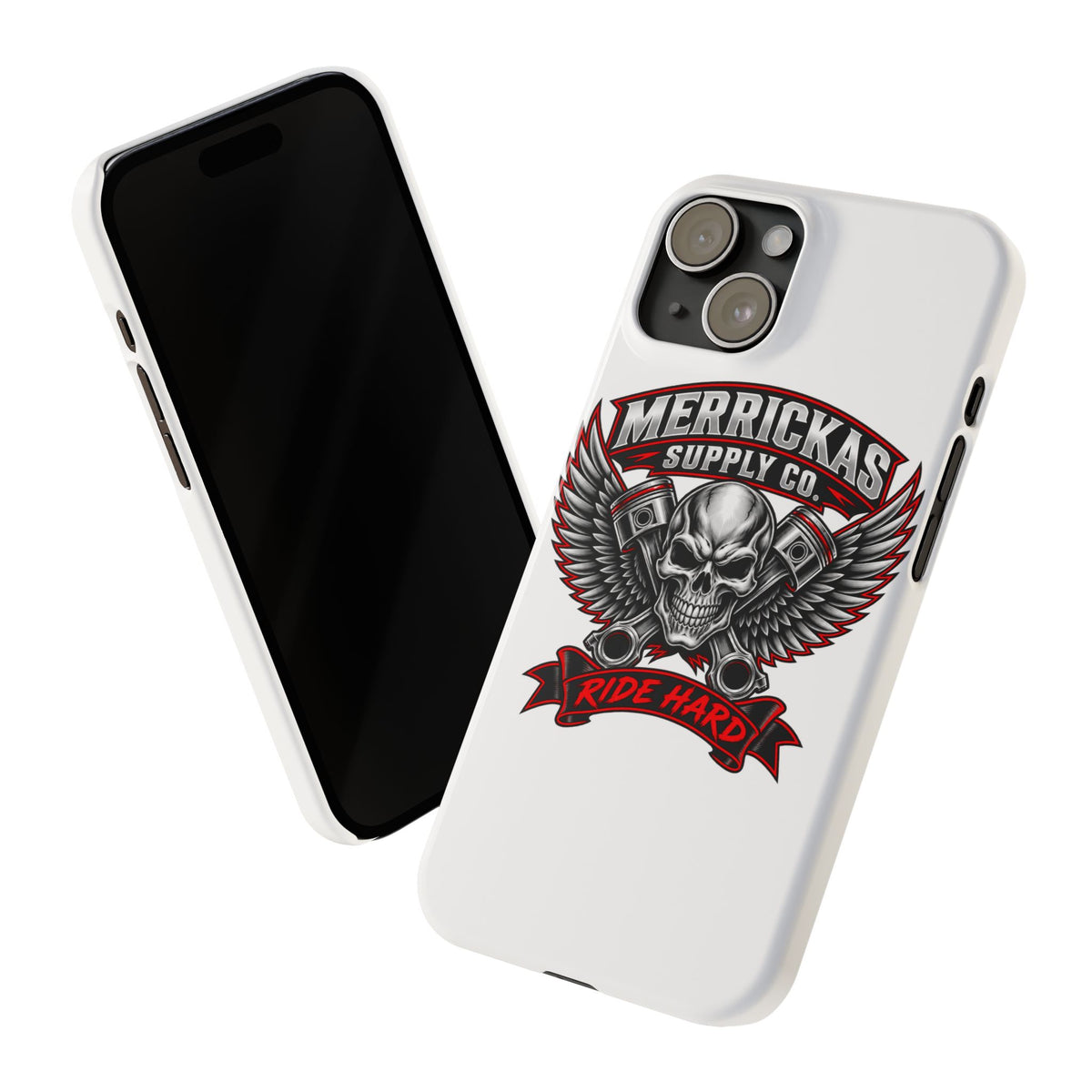 Merrickas Ride Hard Winged Skull Phone Case