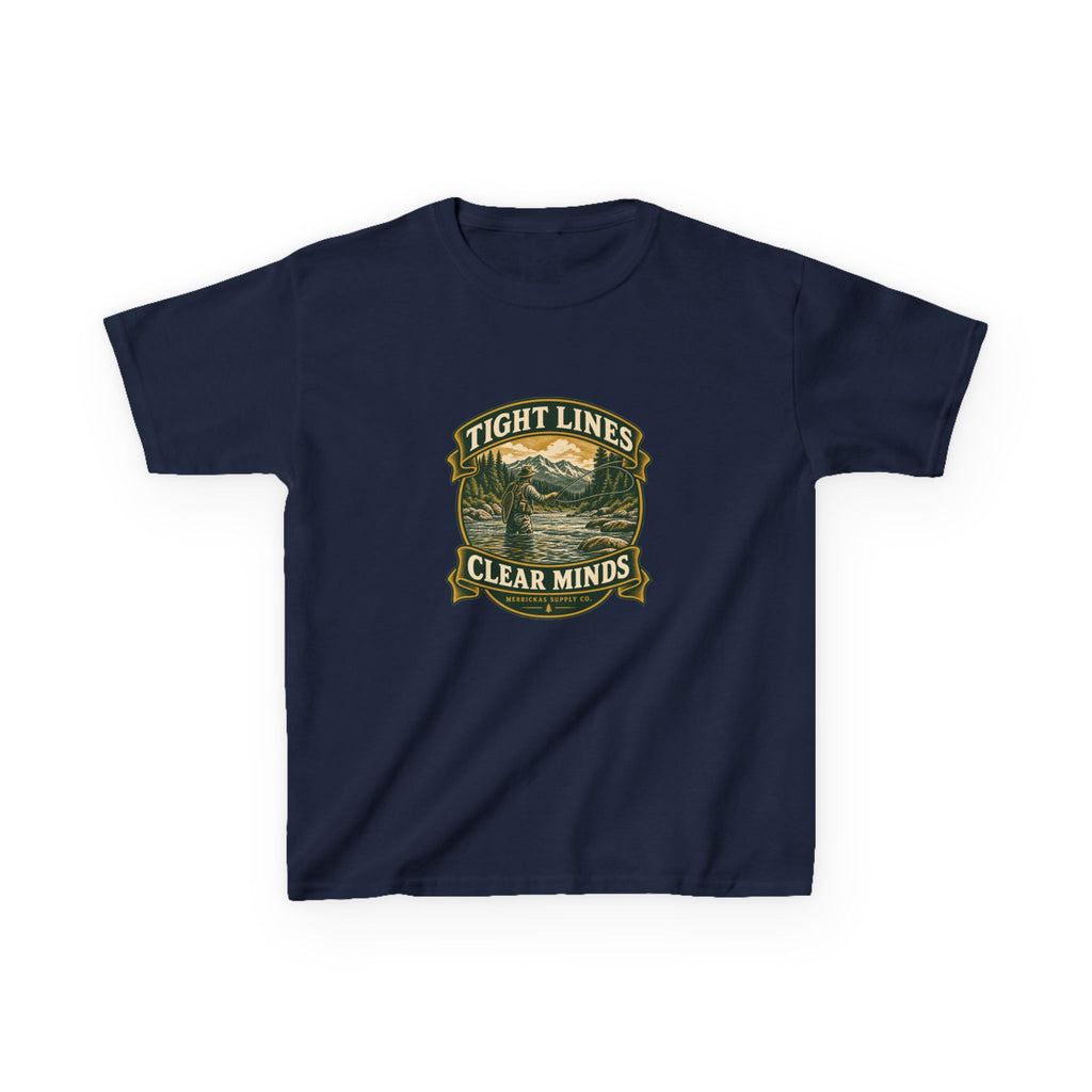 Tight Lines Clear Minds Kids Tee
