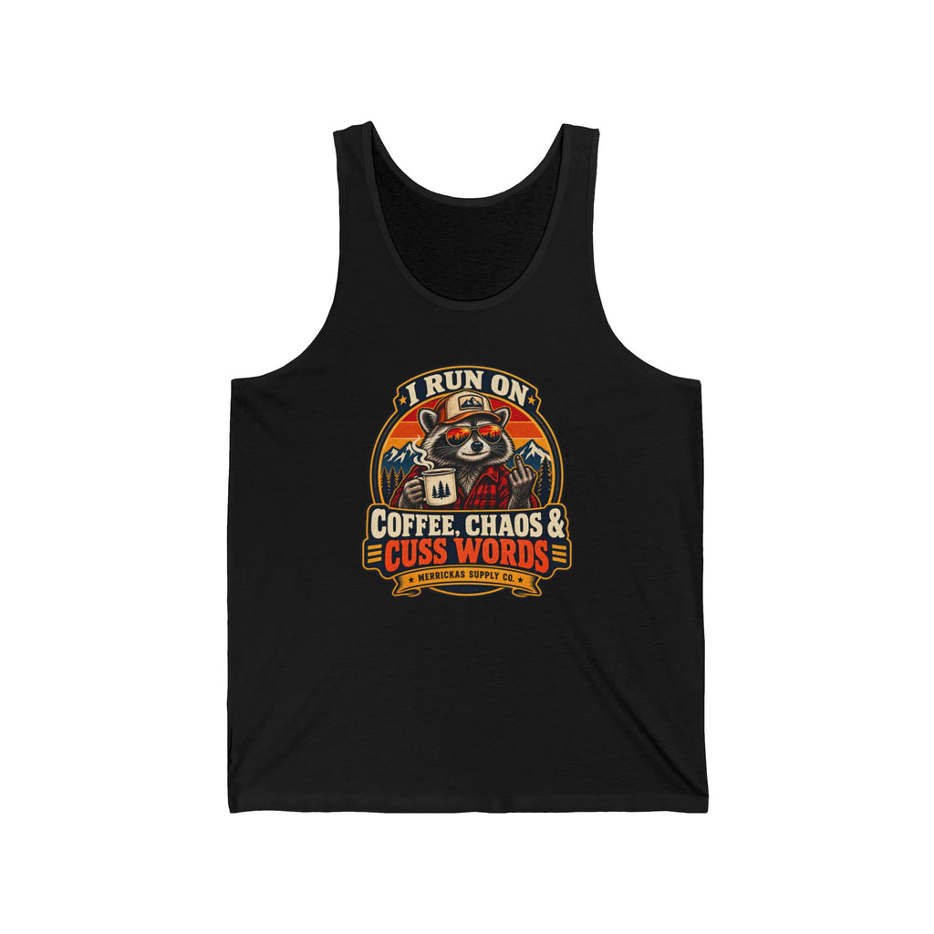 Coffee, Chaos & Cuss Words Tank Top