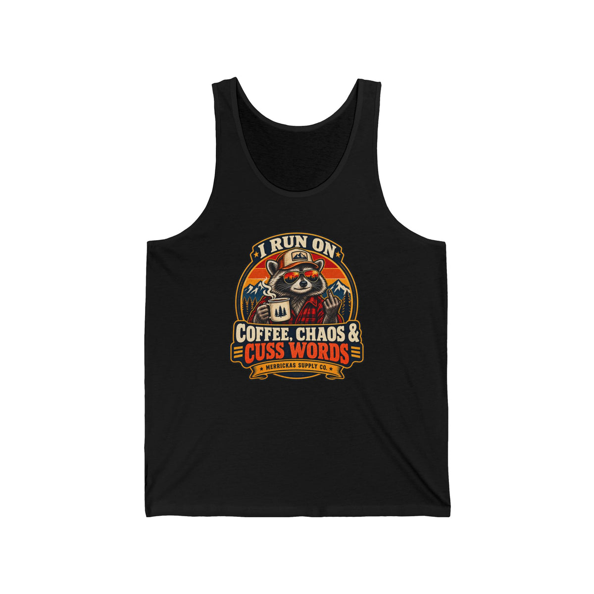 Coffee, Chaos & Cuss Words Tank Top