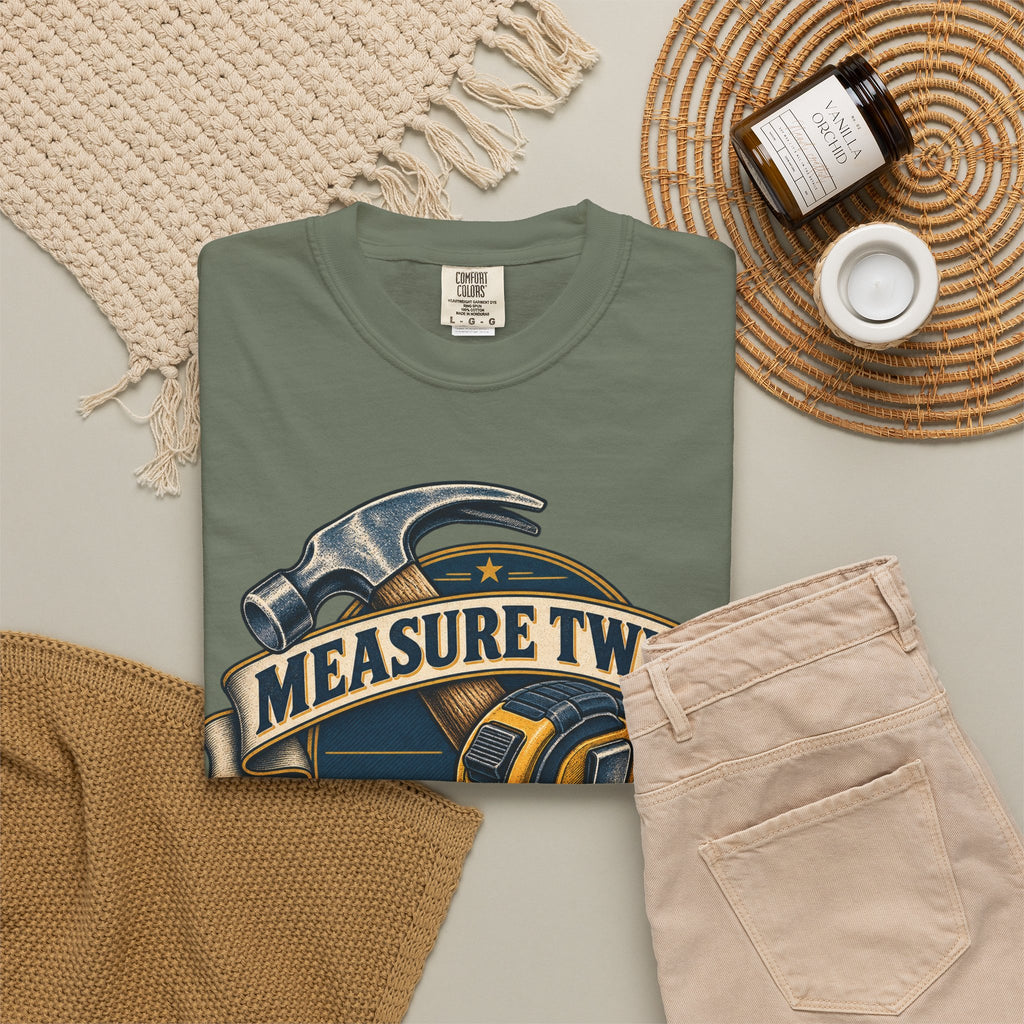 Measure Twice Cuss Once Garment-Dyed Tee