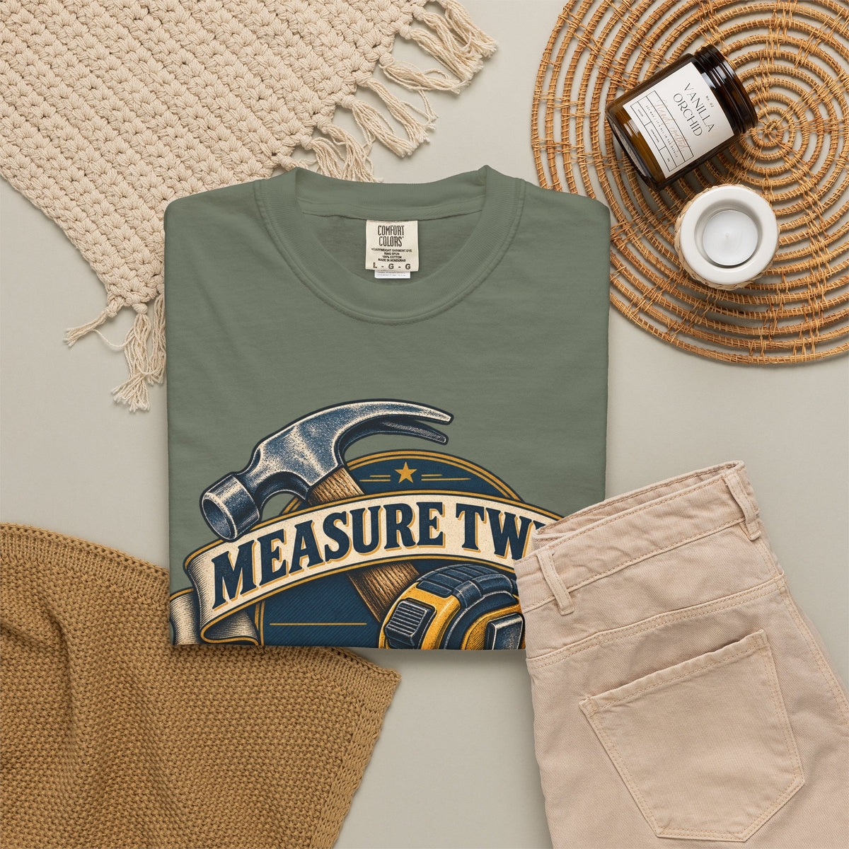 Measure Twice Cuss Once Garment-Dyed Tee