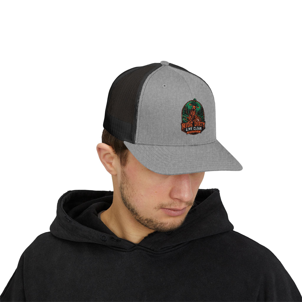 Ride Dirty Live Clean Snapback Trucker Hat