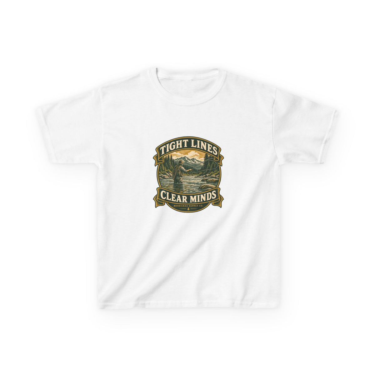 Tight Lines Clear Minds Kids Tee
