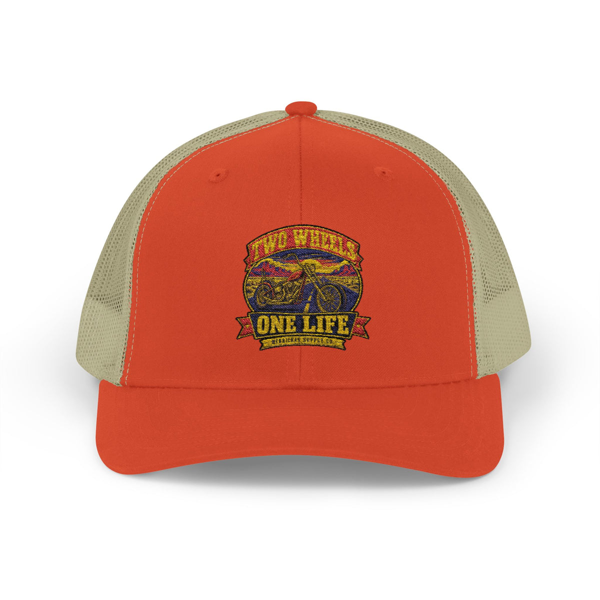 Two Wheels One Life Snapback Trucker Hat
