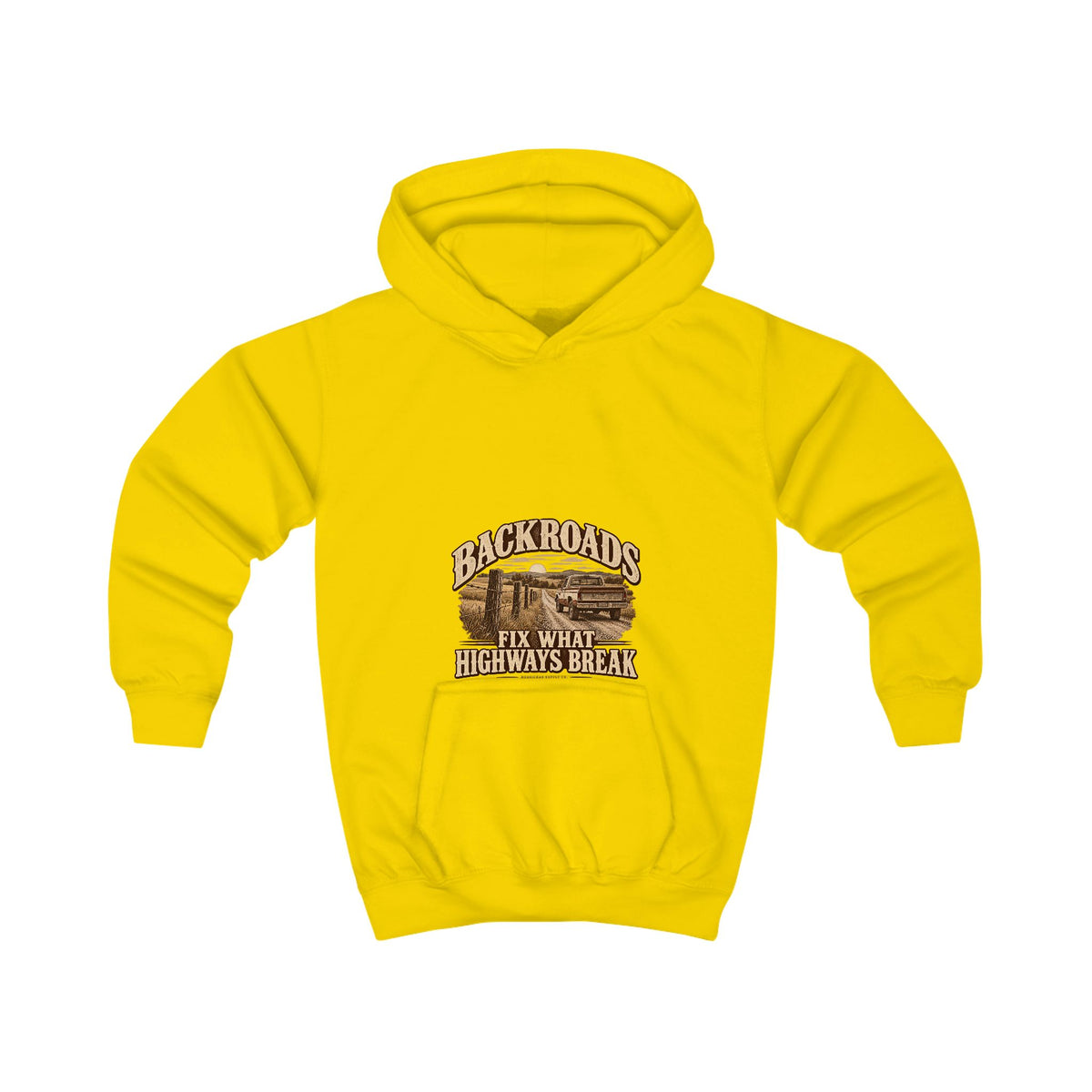 Backroads Fix What Highways Break Kids' Hoodie