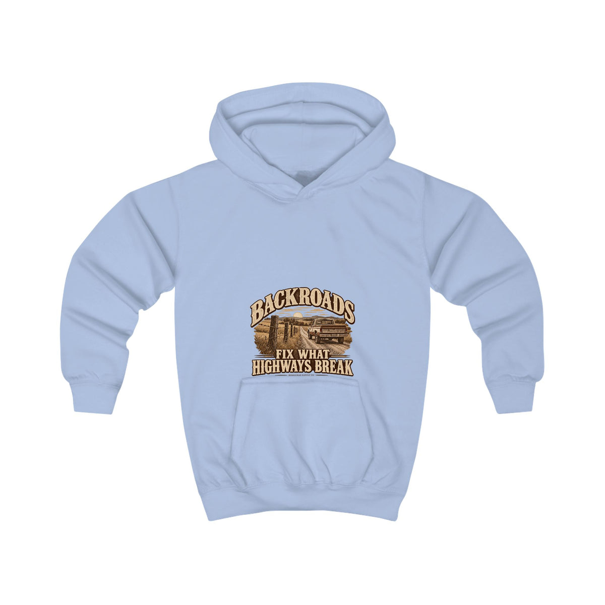 Backroads Fix What Highways Break Kids' Hoodie