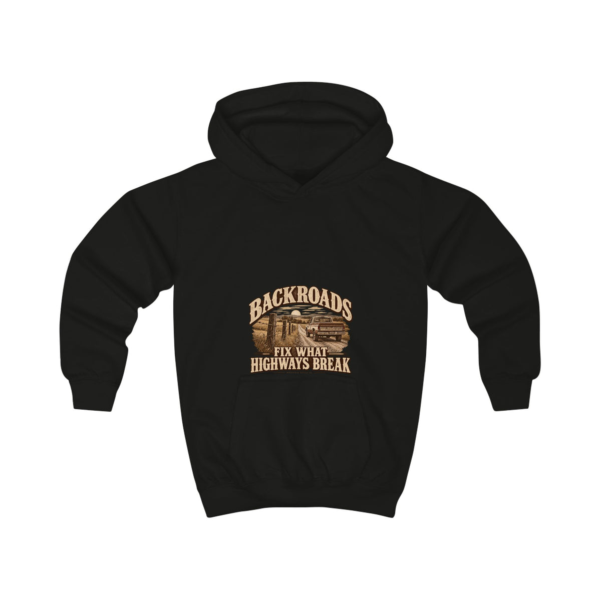 Backroads Fix What Highways Break Kids' Hoodie