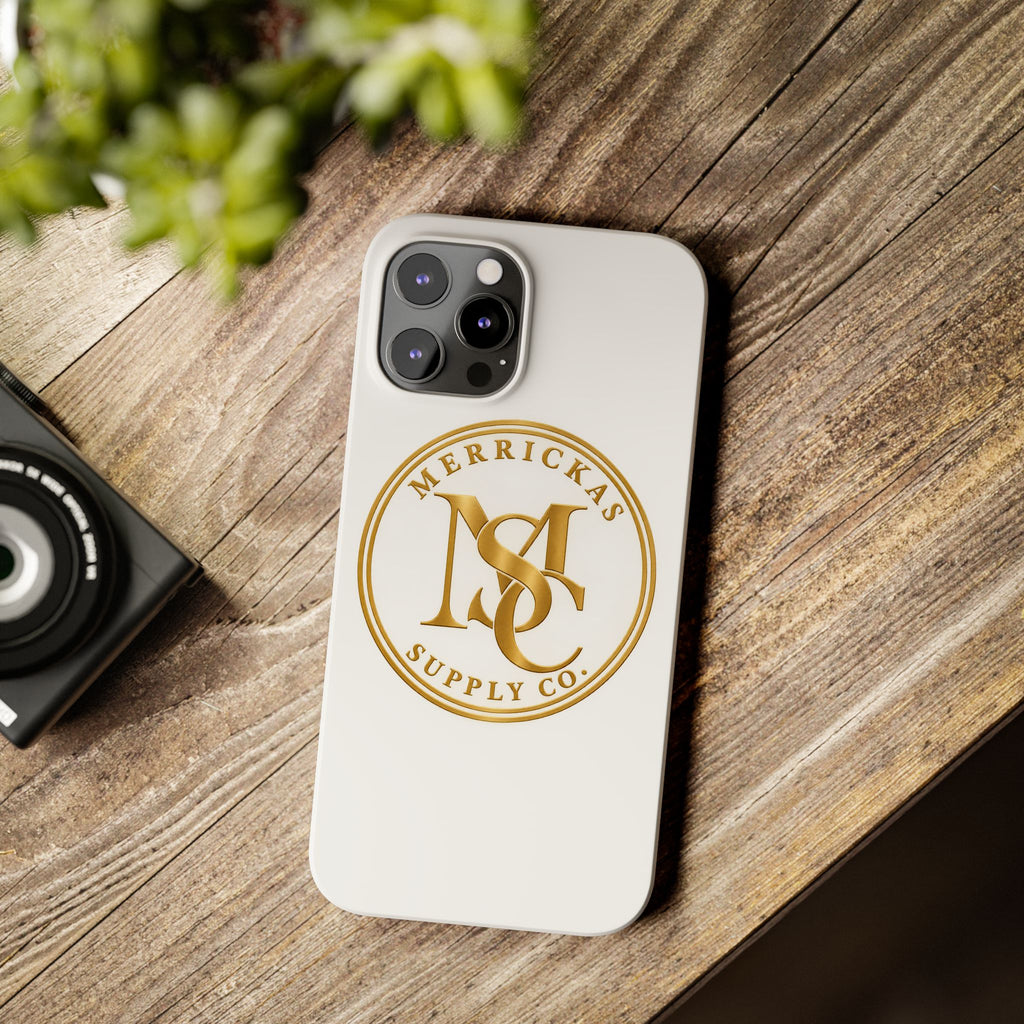 Merrickas Gold MSC Monogram Phone Case