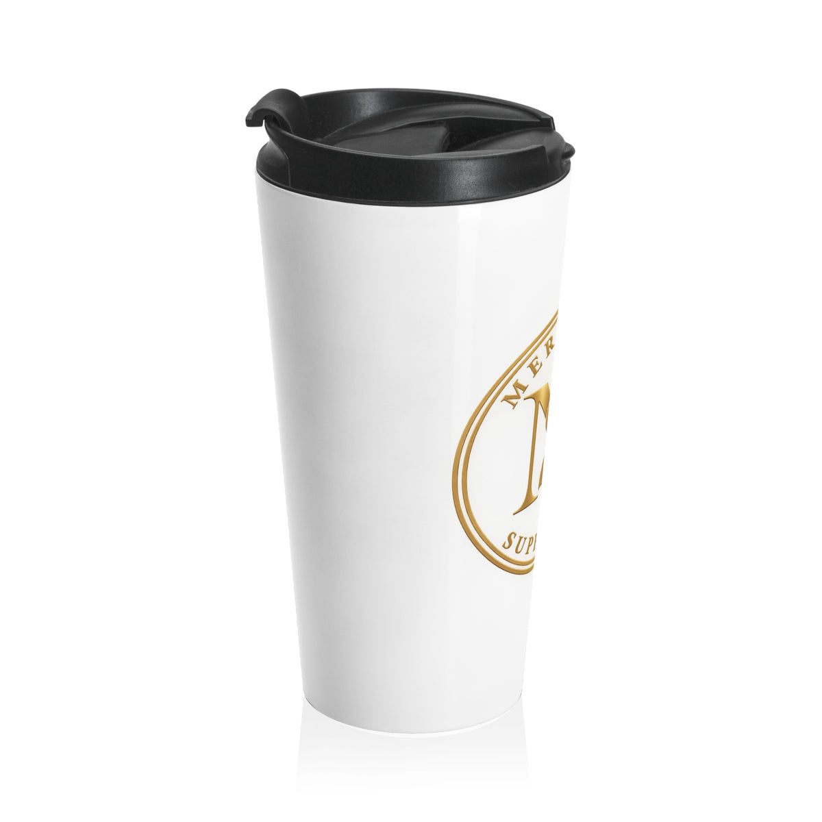 Merrickas Gold MSC Monogram Travel Mug