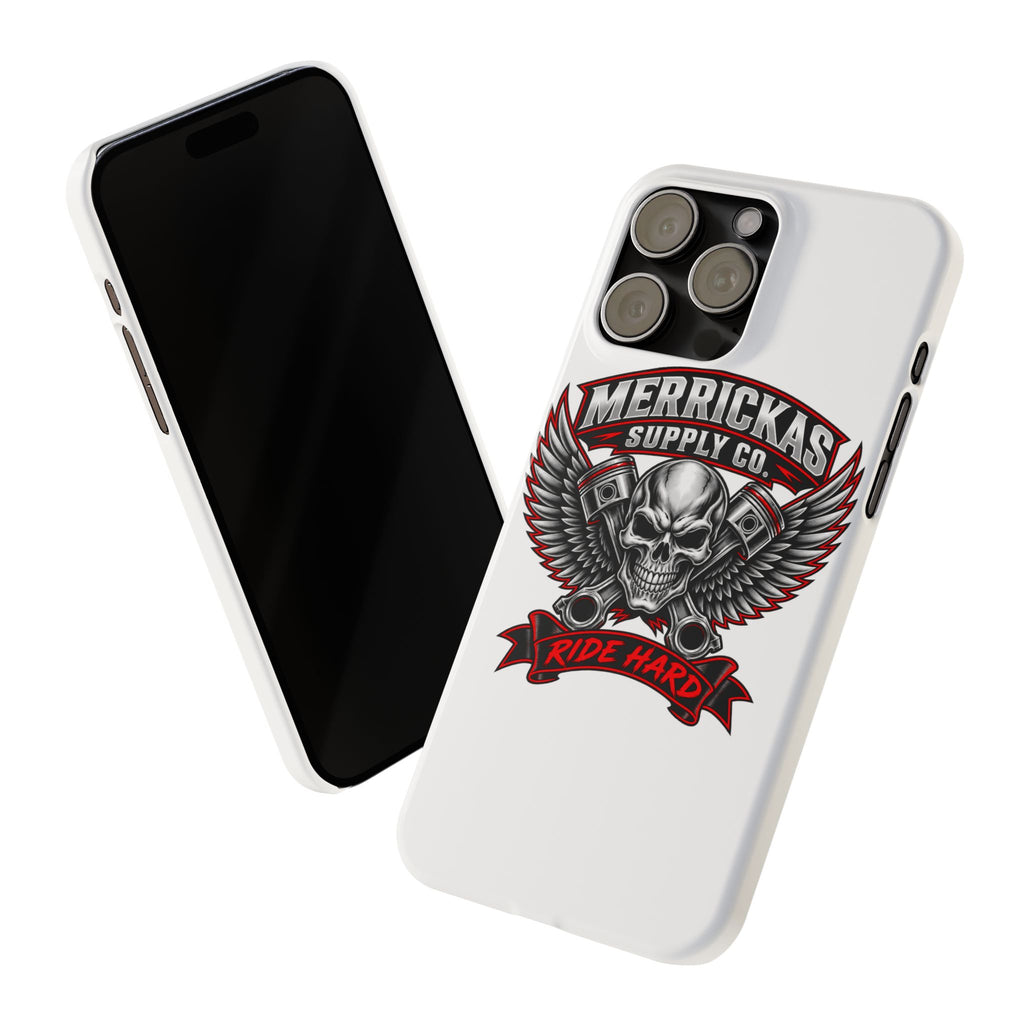 Merrickas Ride Hard Winged Skull Phone Case