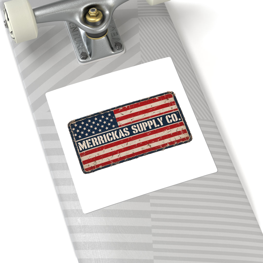 Merrickas American Flag Patch Sticker