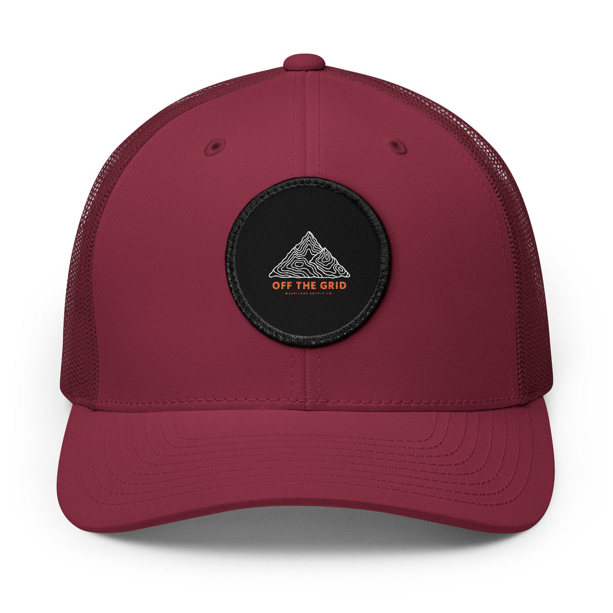 Off The Grid Leather Patch Trucker Cap