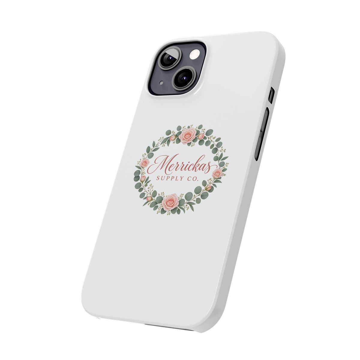 Merrickas Rose Wreath Script Phone Case
